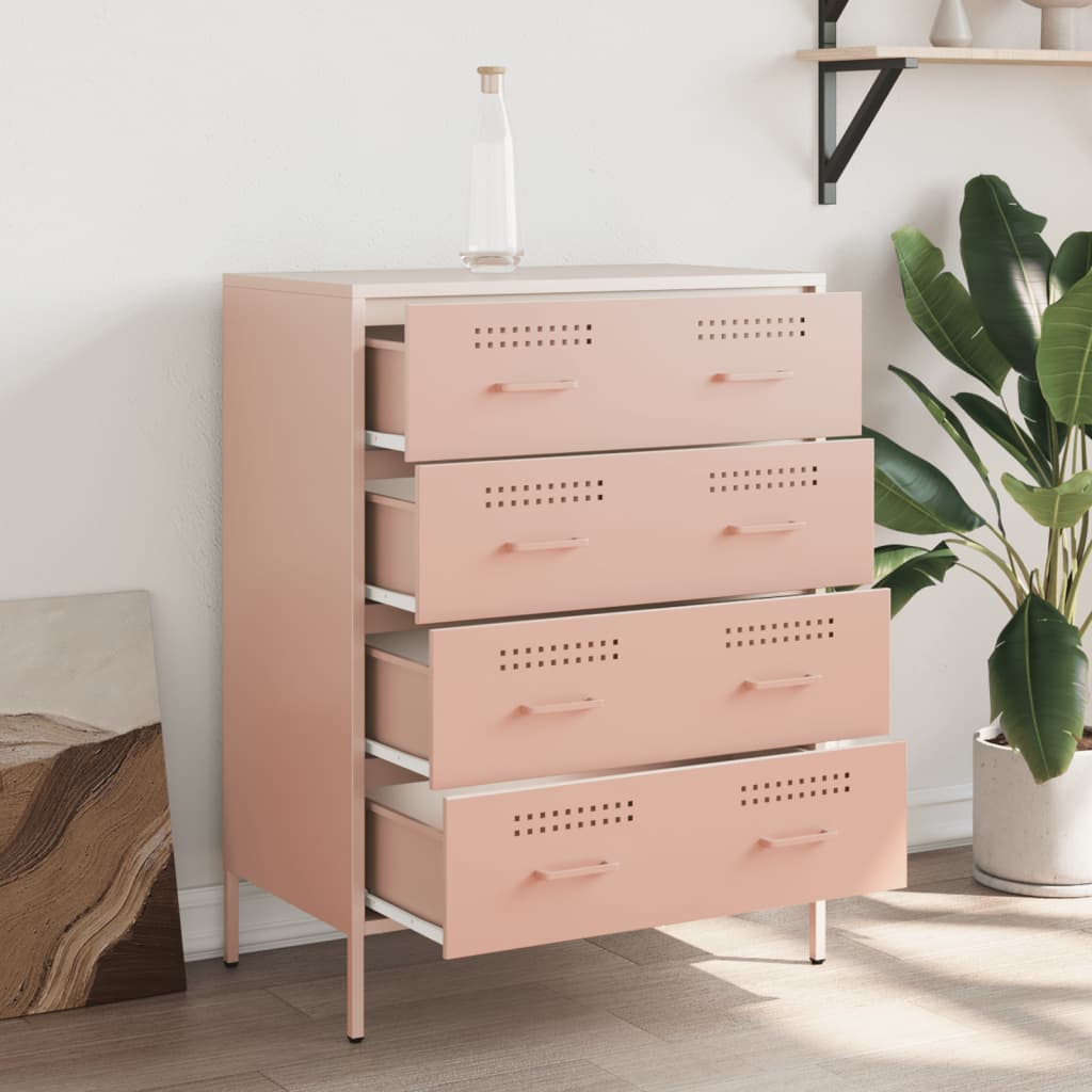 Credenza Rosa 68x39x89 cm in Acciaio - homemem39