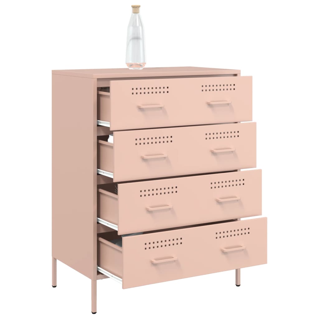 Credenza Rosa 68x39x89 cm in Acciaio - homemem39