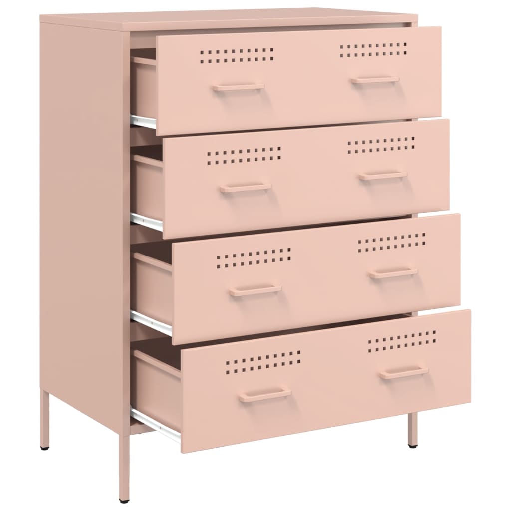 Credenza Rosa 68x39x89 cm in Acciaio - homemem39