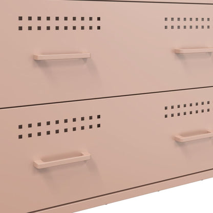Credenza Rosa 68x39x89 cm in Acciaio - homemem39