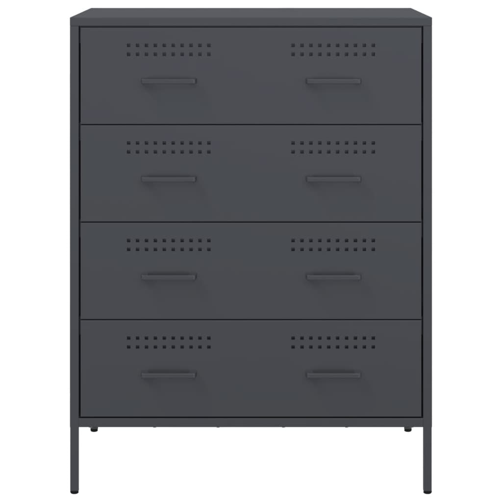 Credenza Antracite 68x39x89 cm in Acciaio | homemem39