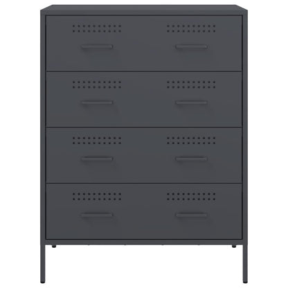 Credenza Antracite 68x39x89 cm in Acciaio - homemem39