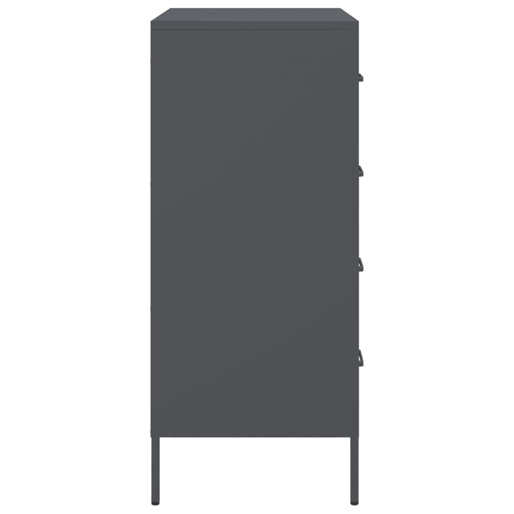 Credenza Antracite 68x39x89 cm in Acciaio - homemem39