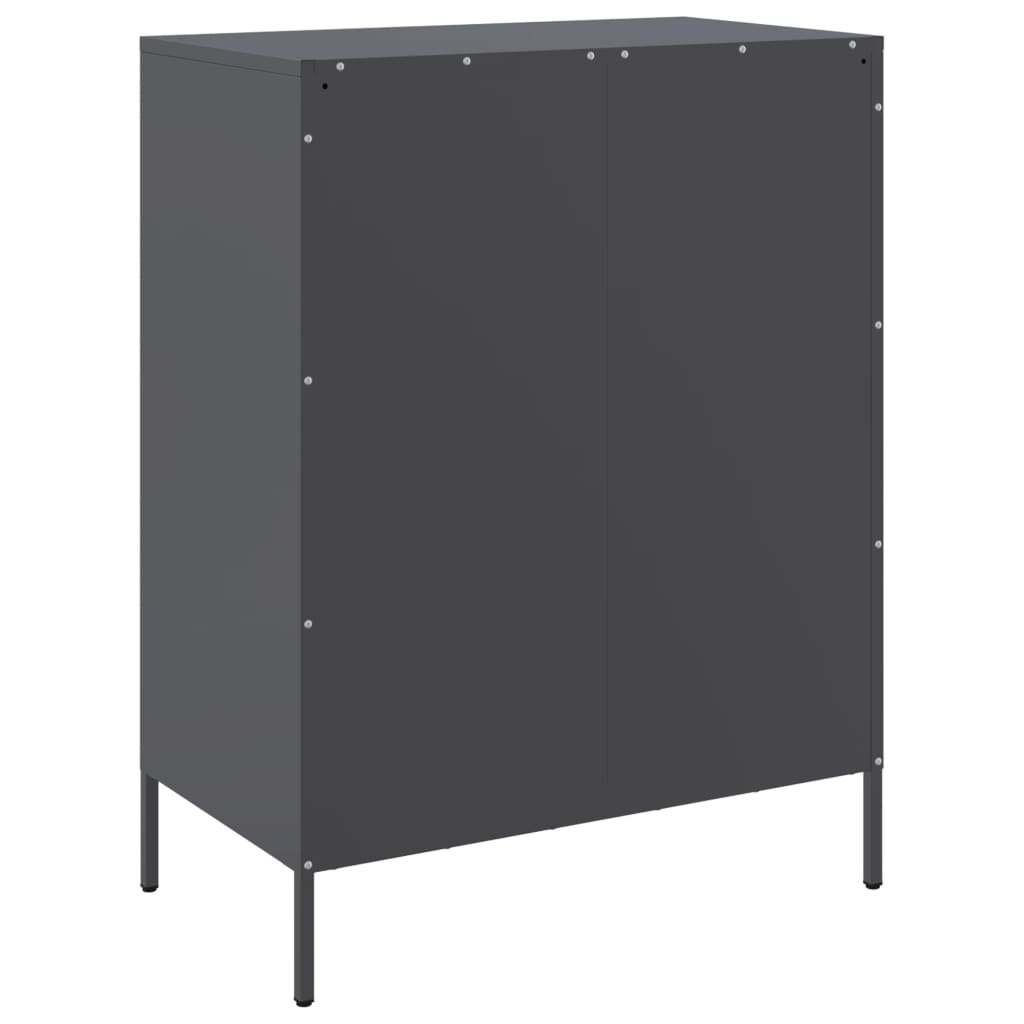 Credenza Antracite 68x39x89 cm in Acciaio - homemem39