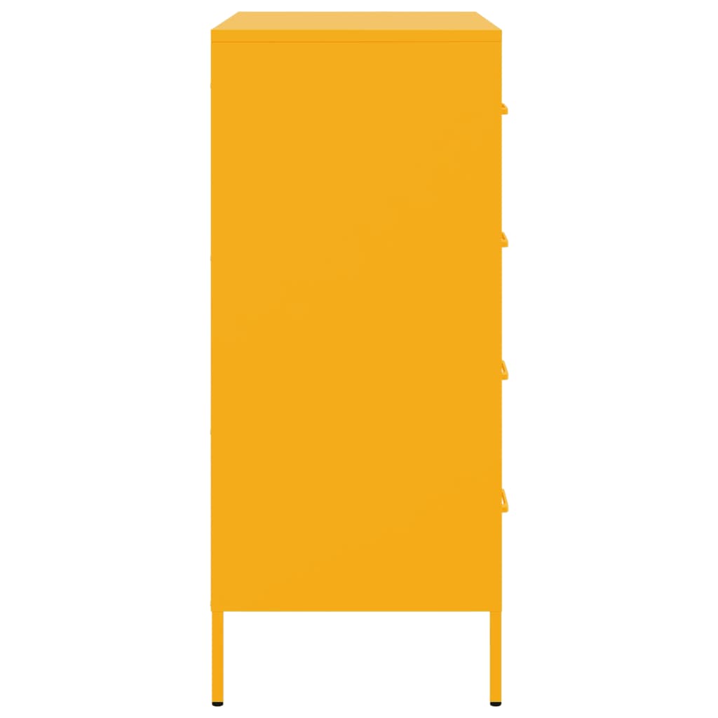 Credenza Giallo Senape 68x39x89 cm in Acciaio - homemem39