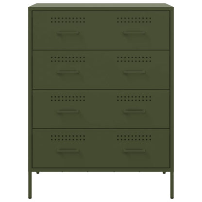 Credenza Verde Oliva 68x39x89 cm in Acciaio - homemem39
