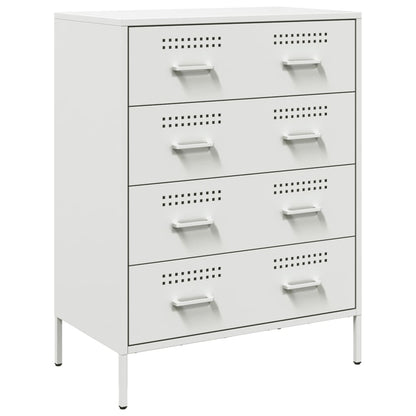 Credenza Bianca 68x39x89 cm in Acciaio - homemem39