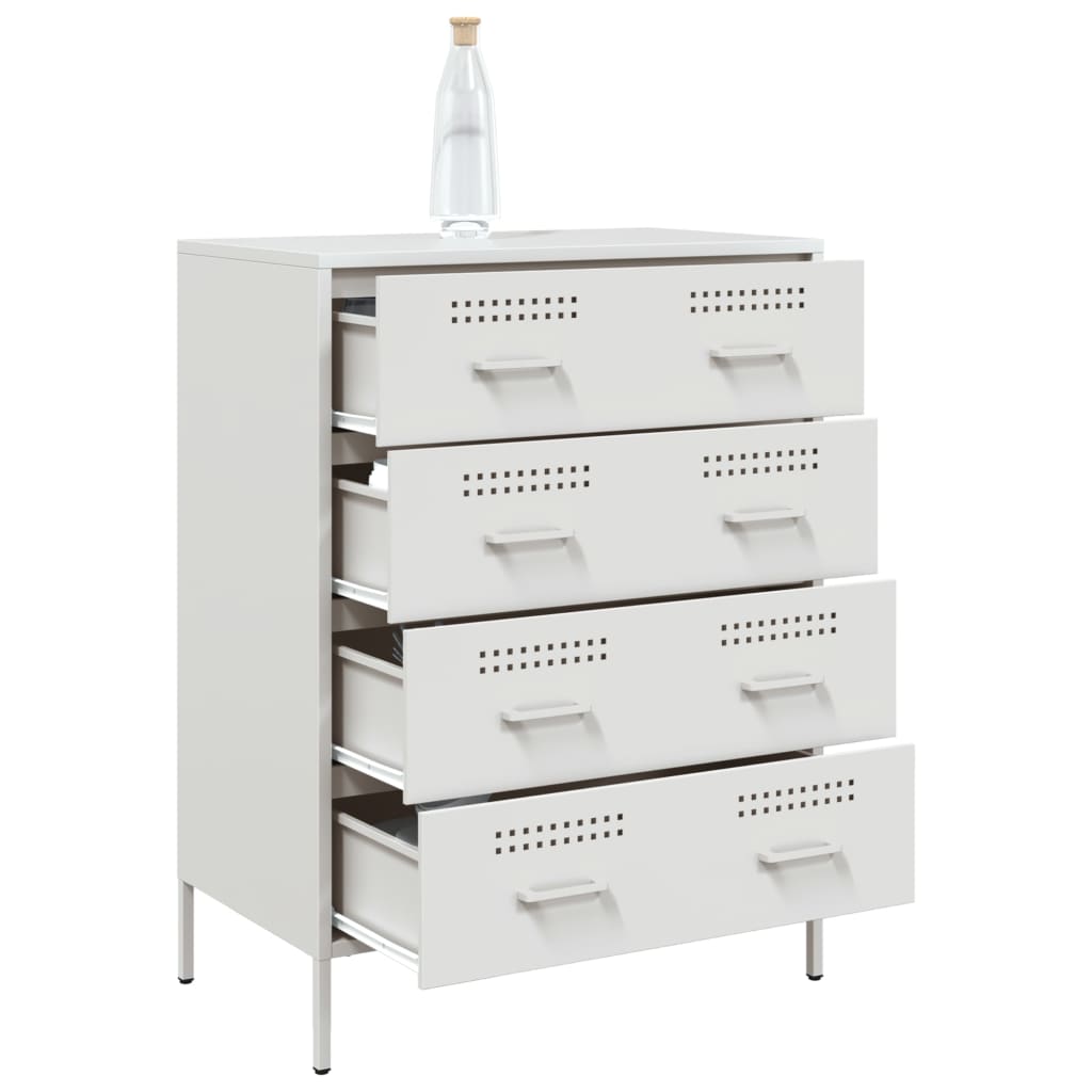 Credenza Bianca 68x39x89 cm in Acciaio | homemem39