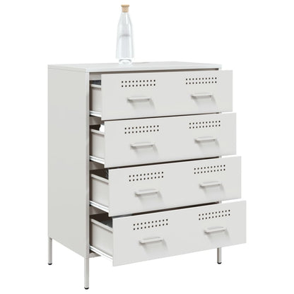 Credenza Bianca 68x39x89 cm in Acciaio - homemem39