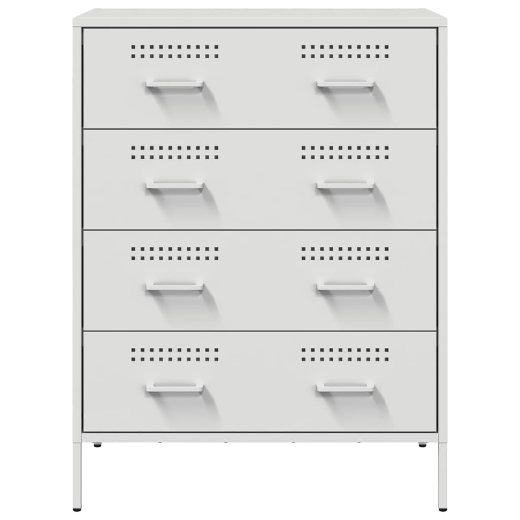 Credenza Bianca 68x39x89 cm in Acciaio | homemem39