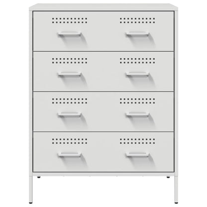 Credenza Bianca 68x39x89 cm in Acciaio | homemem39