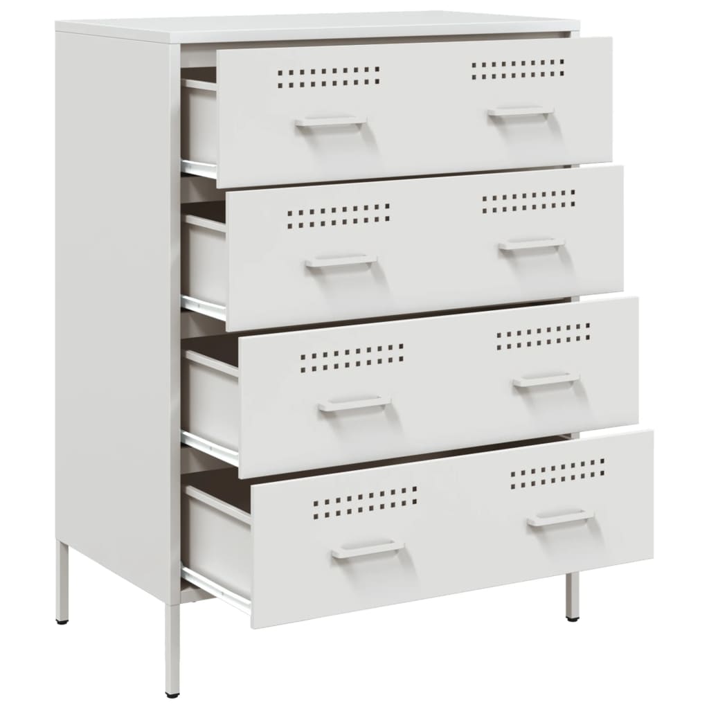 Credenza Bianca 68x39x89 cm in Acciaio | homemem39