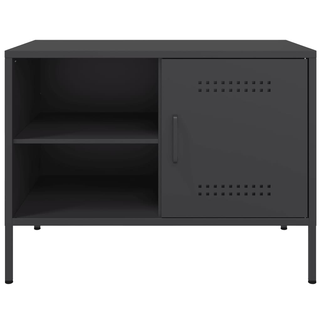 Mobili TV 2pz Neri 68x39x50,5 cm in Acciaio - homemem39