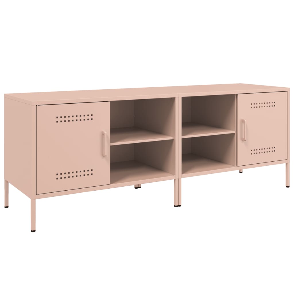 Mobili TV 2pz Rosa 68x39x50,5 cm in Acciaio - homemem39