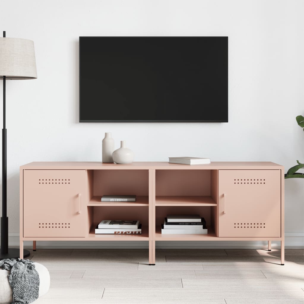 Mobili TV 2pz Rosa 68x39x50,5 cm in Acciaio - homemem39