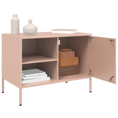 Mobili TV 2pz Rosa 68x39x50,5 cm in Acciaio - homemem39