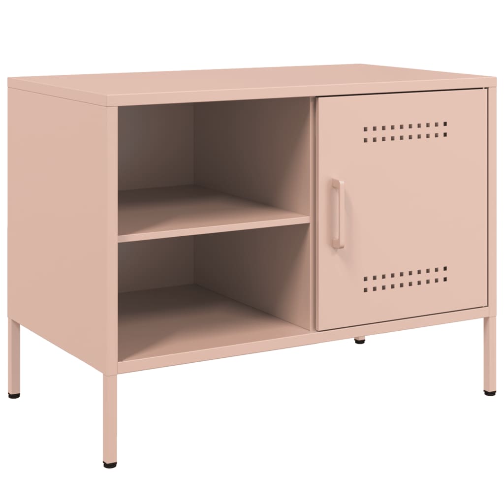 Mobili TV 2pz Rosa 68x39x50,5 cm in Acciaio - homemem39