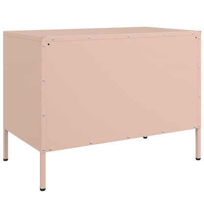 Mobili TV 2pz Rosa 68x39x50,5 cm in Acciaio - homemem39