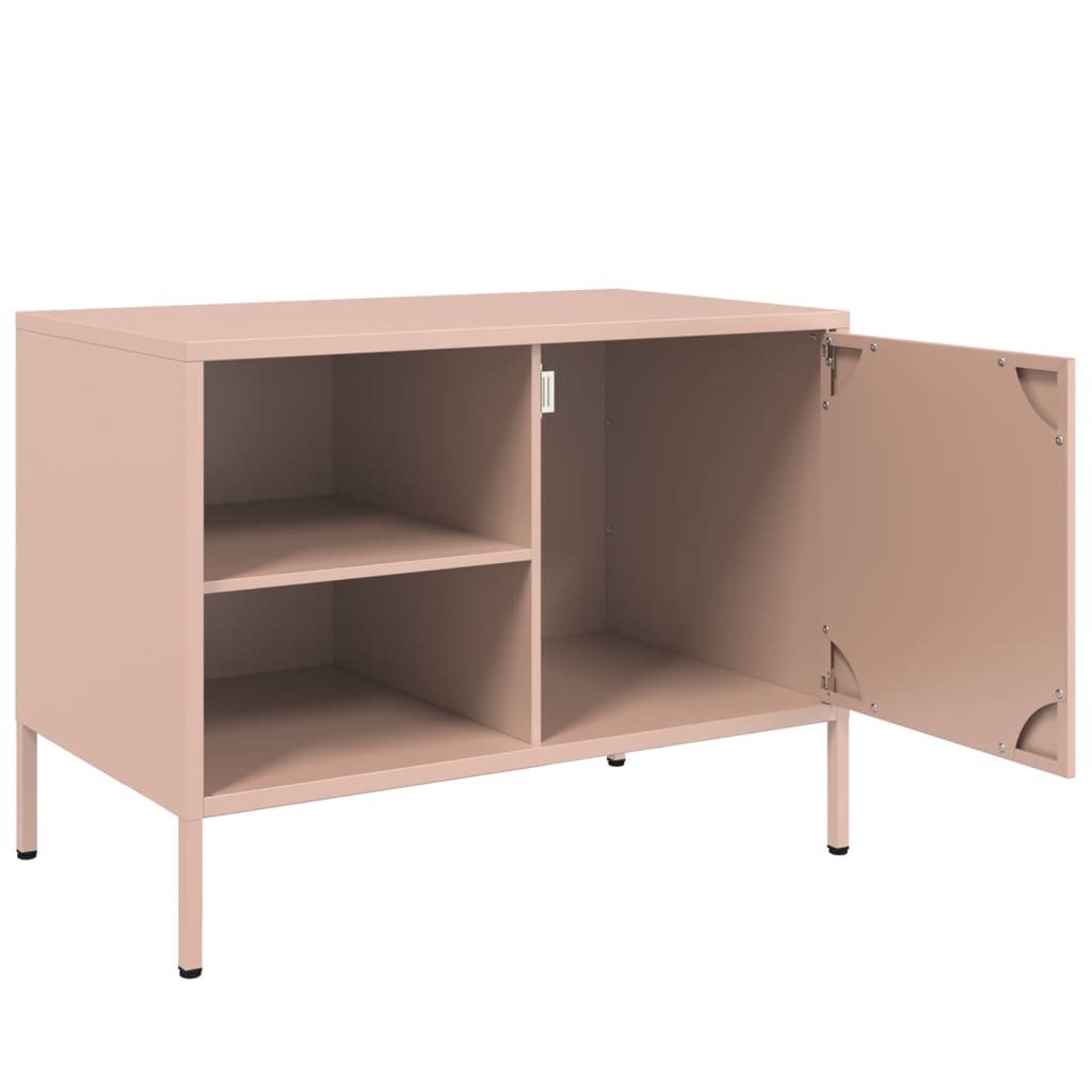 Mobili TV 2pz Rosa 68x39x50,5 cm in Acciaio - homemem39