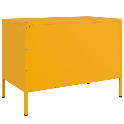 Mobili TV 2 pz Giallo Senape 68x39x50,5 cm in Acciaio - homemem39