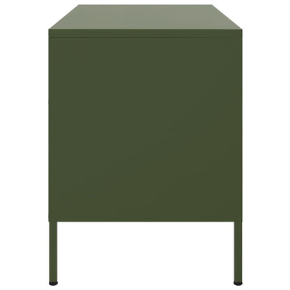 Mobile TV Verde Oliva 68x39x50,5 cm in Acciaio - homemem39
