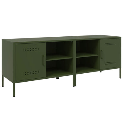 Mobili TV 2pz Verde Oliva 68x39x50,5 cm in Acciaio - homemem39