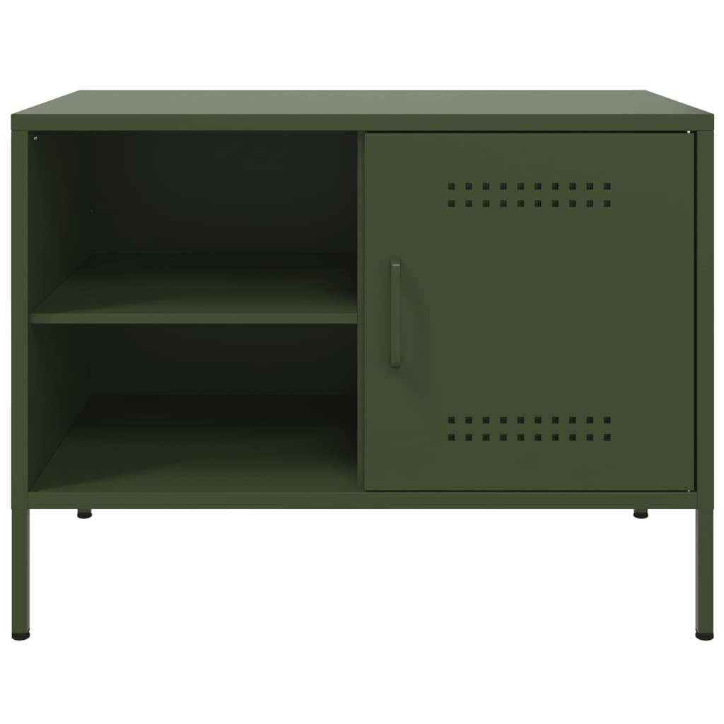Mobili TV 2pz Verde Oliva 68x39x50,5 cm in Acciaio - homemem39