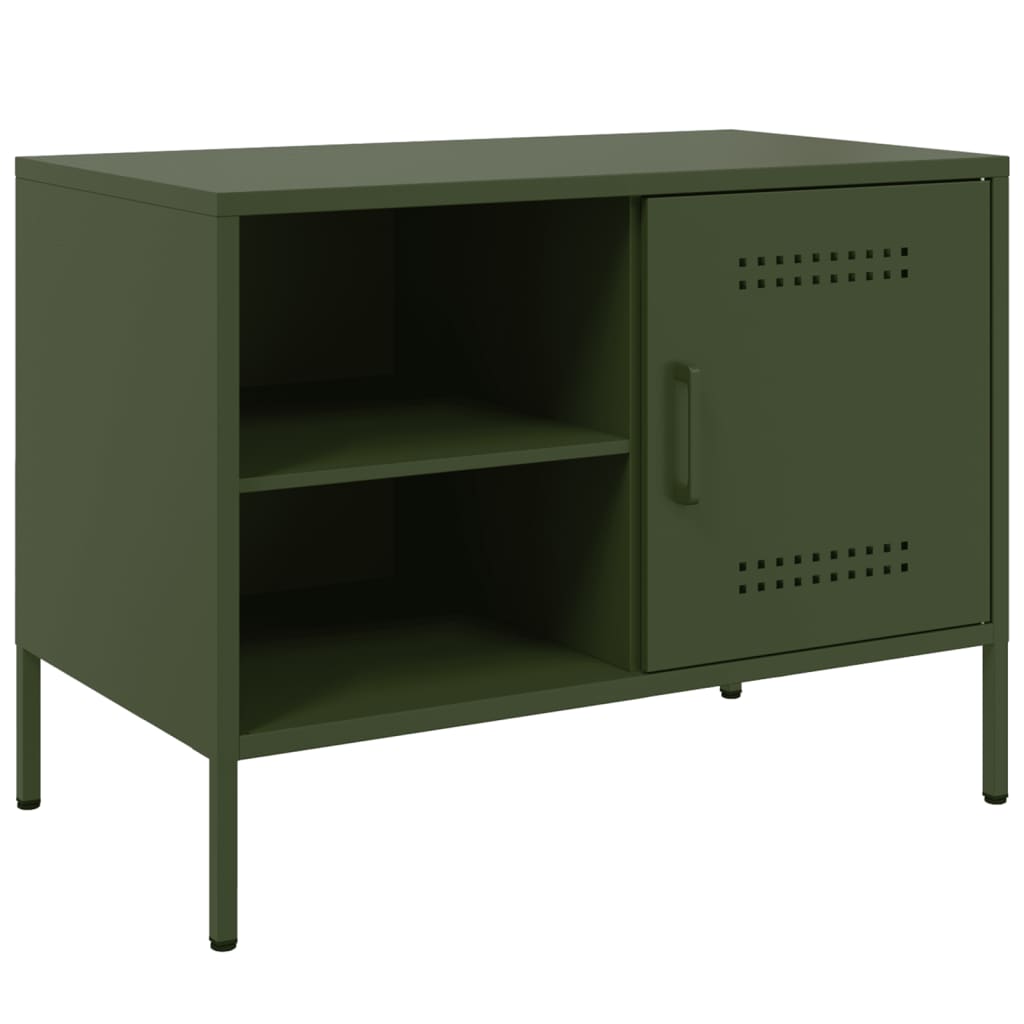 Mobili TV 2pz Verde Oliva 68x39x50,5 cm in Acciaio - homemem39