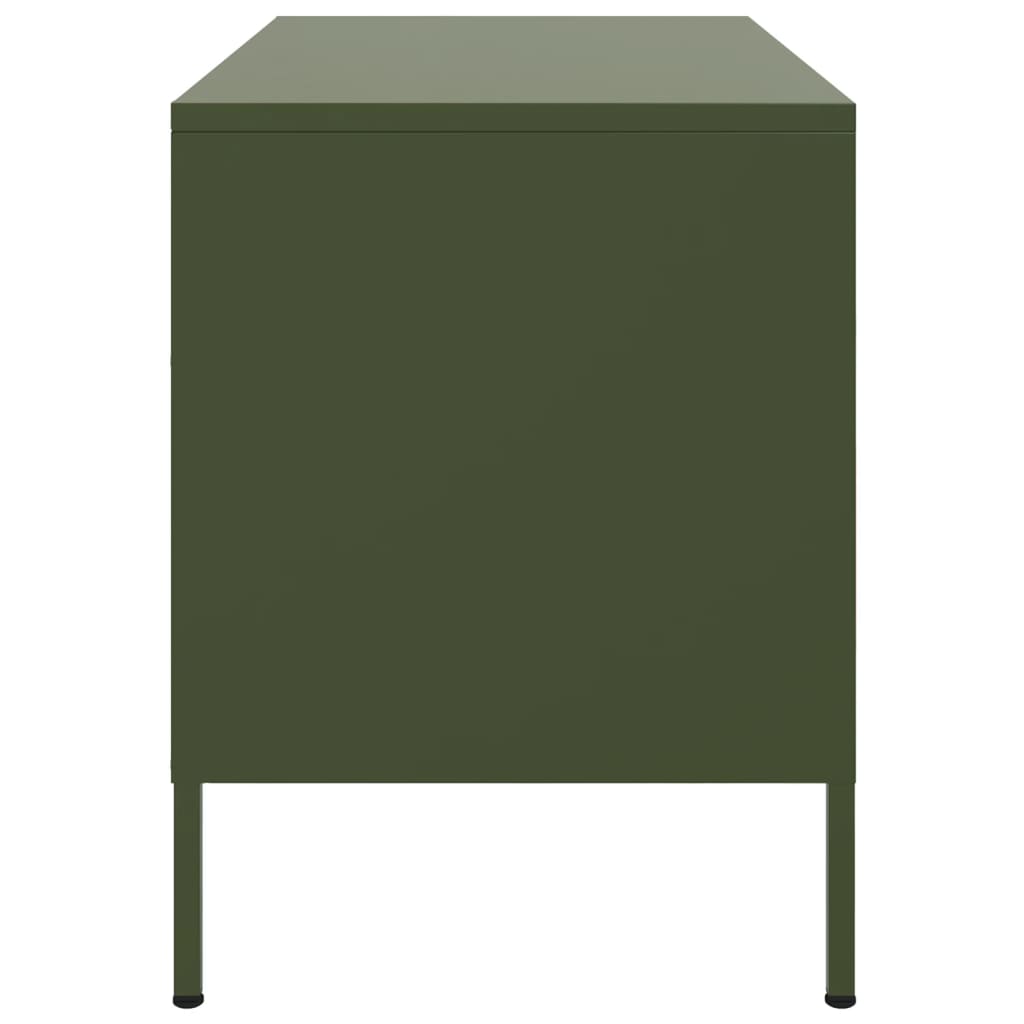 Mobili TV 2pz Verde Oliva 68x39x50,5 cm in Acciaio - homemem39