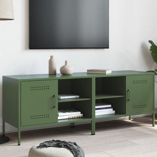 Mobili TV 2pz Verde Oliva 68x39x50,5 cm in Acciaio - homemem39
