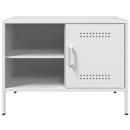 Mobile TV Bianco 68x39x50,5 cm in Acciaio - homemem39