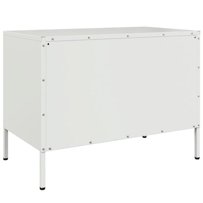 Mobile TV Bianco 68x39x50,5 cm in Acciaio - homemem39