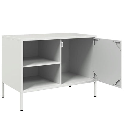 Mobile TV Bianco 68x39x50,5 cm in Acciaio - homemem39