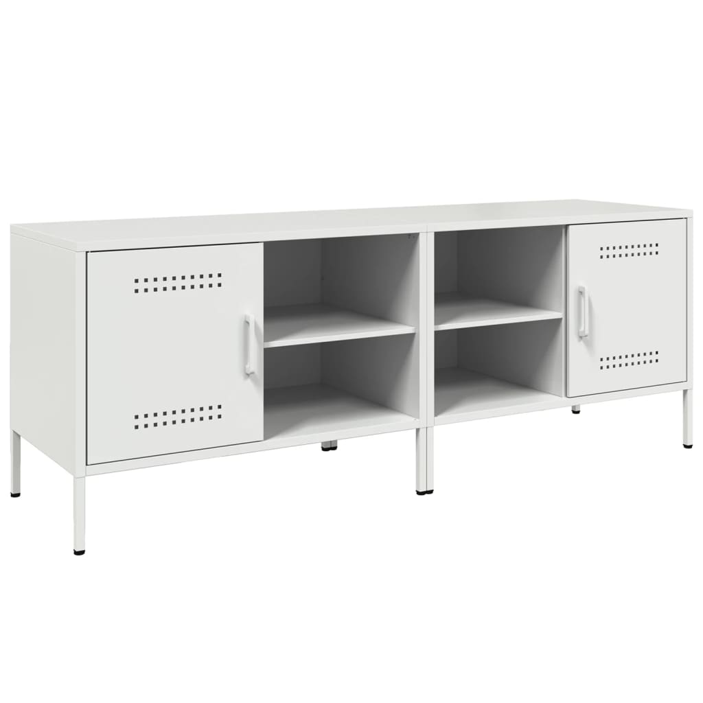 Mobili TV 2pz Bianchi 68x39x50,5 cm in Acciaio - homemem39