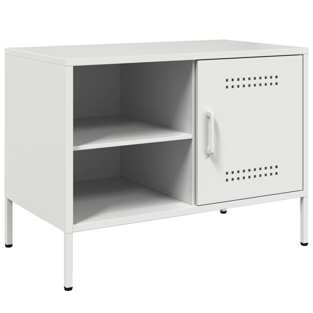 Mobili TV 2pz Bianchi 68x39x50,5 cm in Acciaio - homemem39