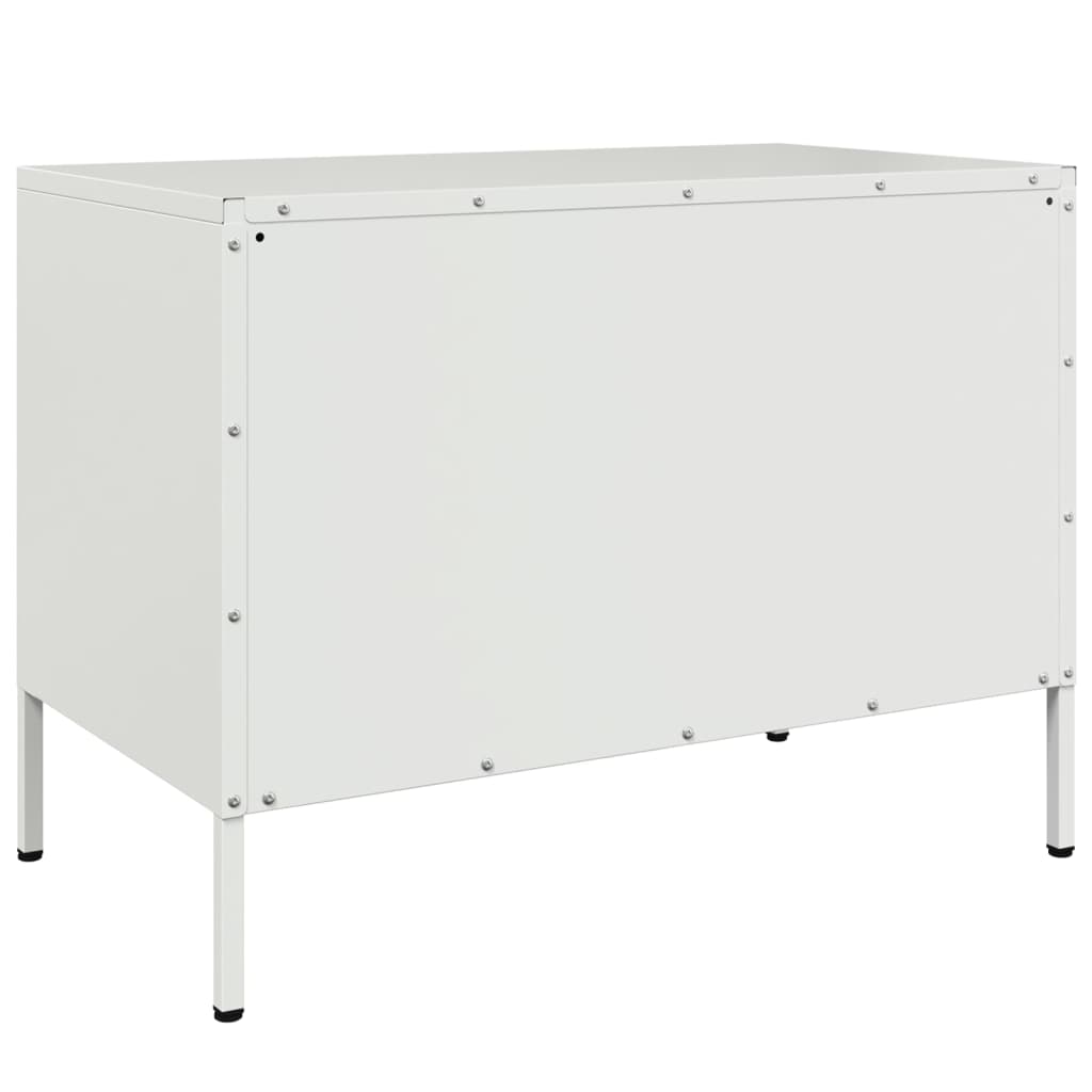 Mobili TV 2pz Bianchi 68x39x50,5 cm in Acciaio - homemem39