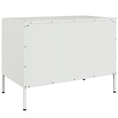 Mobili TV 2pz Bianchi 68x39x50,5 cm in Acciaio - homemem39