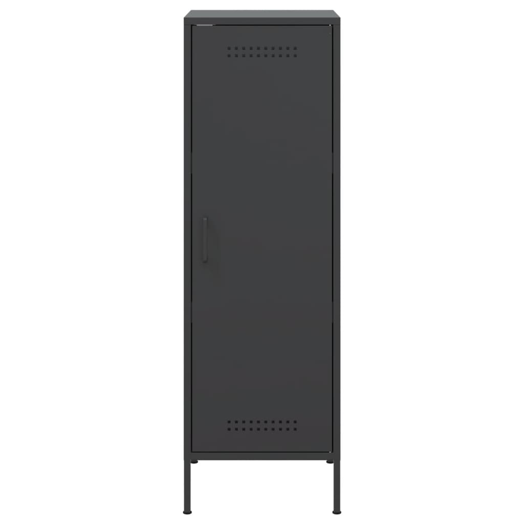 Credenza Nera 36x39x113 cm in Acciaio - homemem39