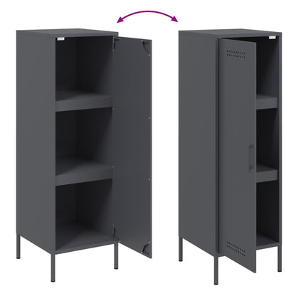 Credenza Antracite 36x39x113 cm in Acciaio - homemem39