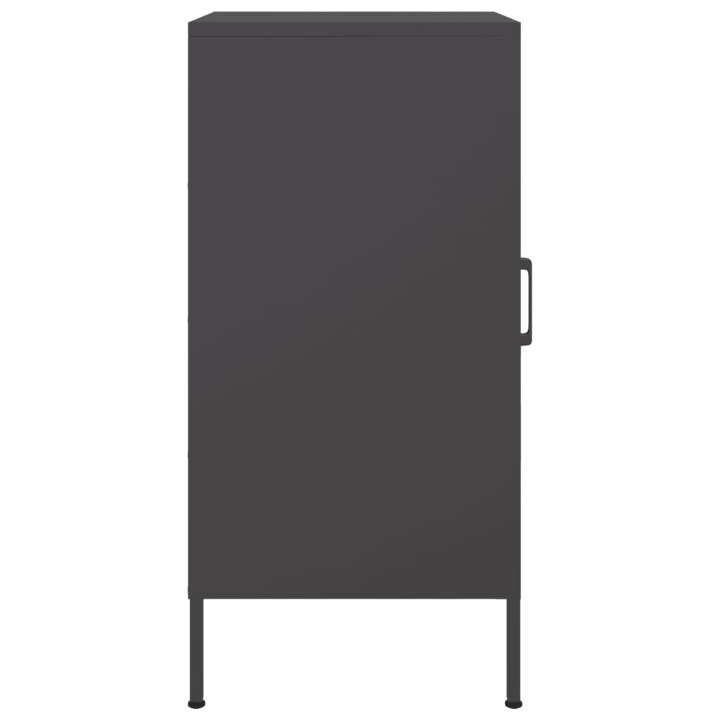 Credenza Nera 36x39x79 cm in Acciaio - homemem39