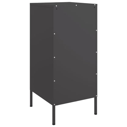 Credenza Nera 36x39x79 cm in Acciaio - homemem39
