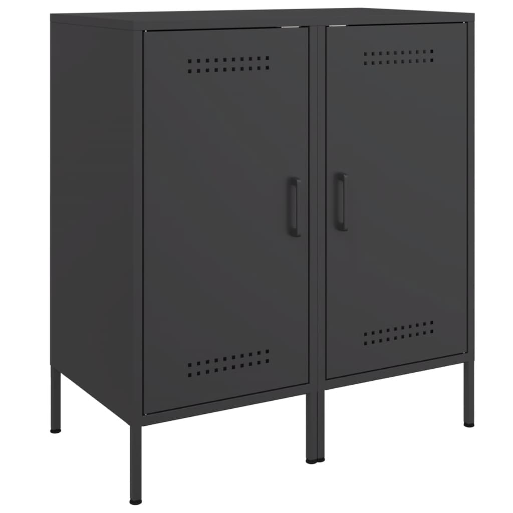 Credenze 2 pz Nere 36x39x79 cm in Acciaio | homemem39