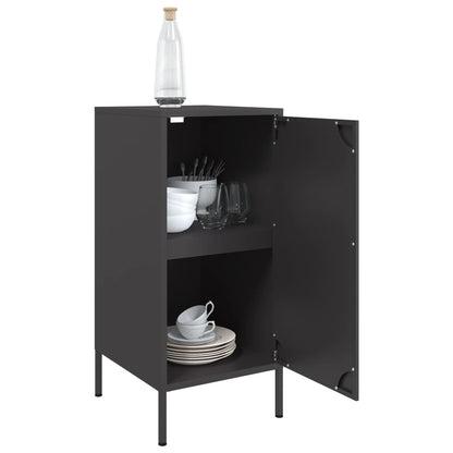 Credenze 2 pz Nere 36x39x79 cm in Acciaio | homemem39