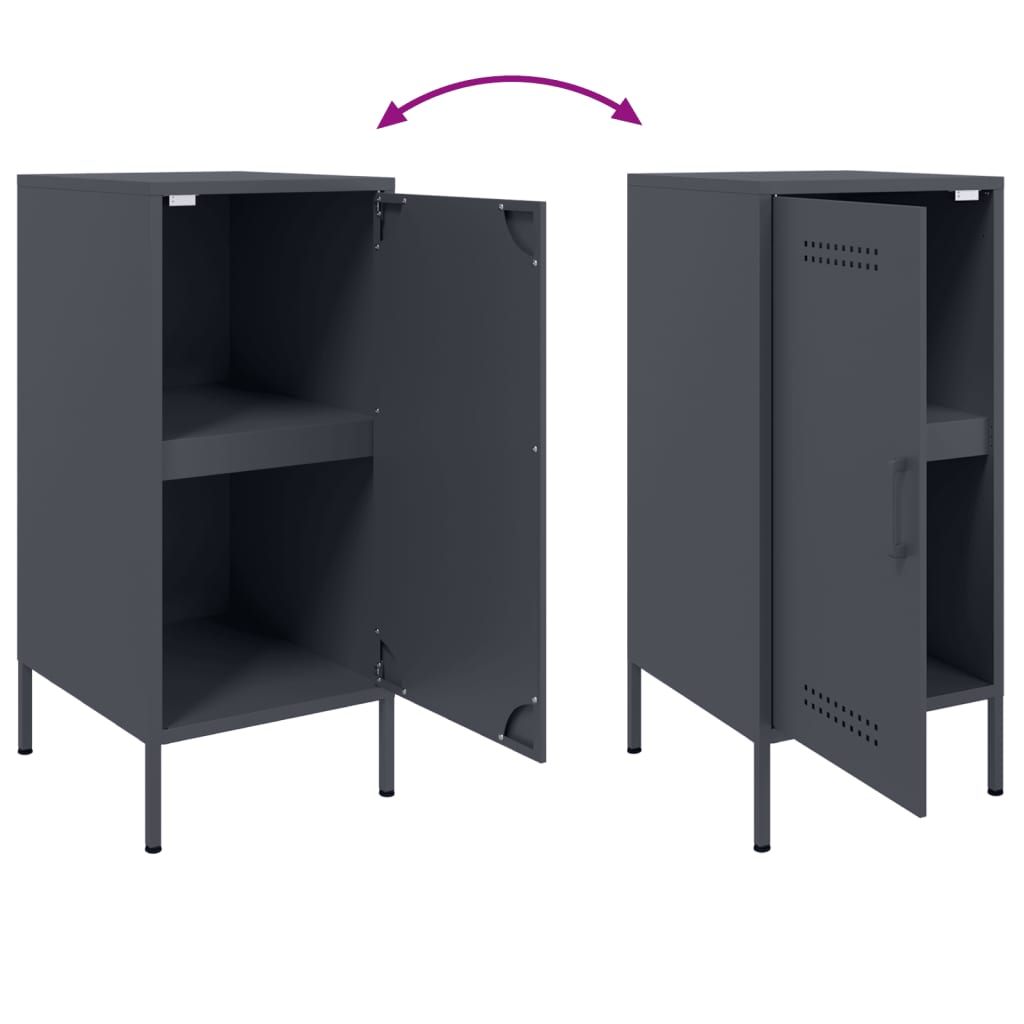 Credenze 2 pz Antracite 36x39x79 cm in Acciaio | homemem39