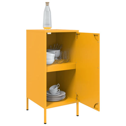 Credenze 2 pz Giallo Senape 36x39x79 cm in Acciaio | homemem39
