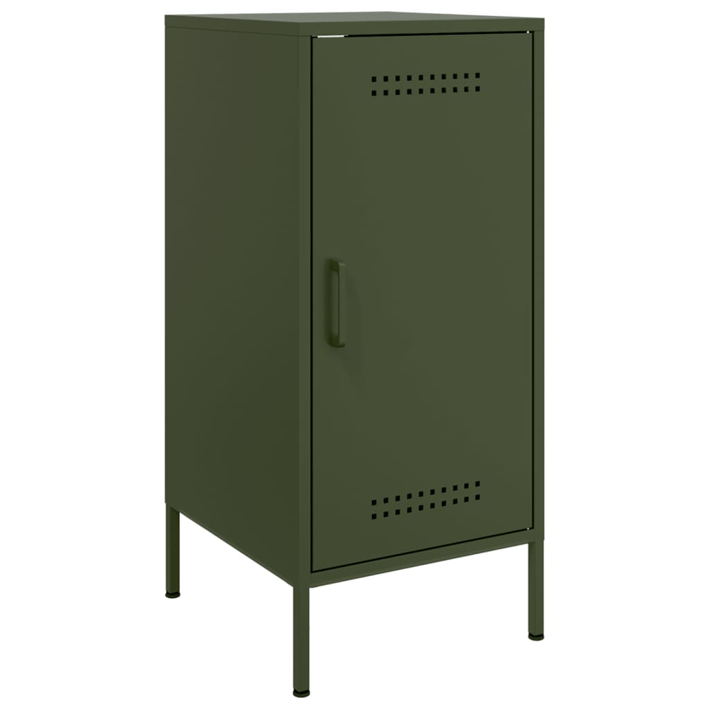 Credenza Verde Oliva 36x39x79 cm in Acciaio - homemem39