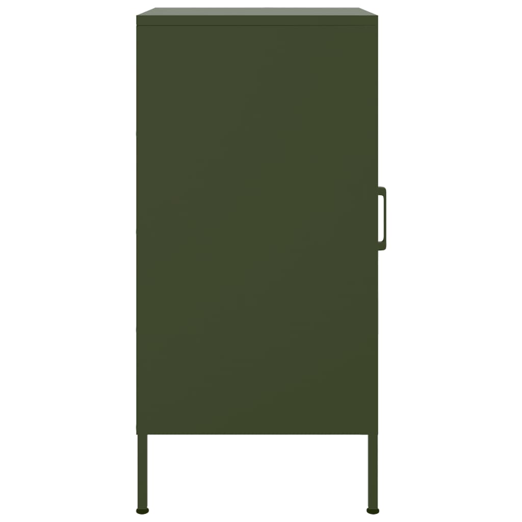 Credenza Verde Oliva 36x39x79 cm in Acciaio - homemem39