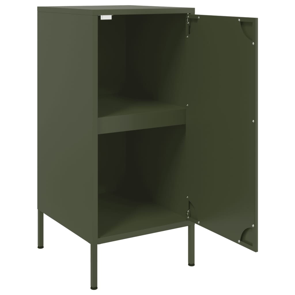 Credenze 2 pz Verde Oliva 36x39x79 cm Acciaio - homemem39