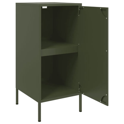 Credenze 2 pz Verde Oliva 36x39x79 cm Acciaio - homemem39