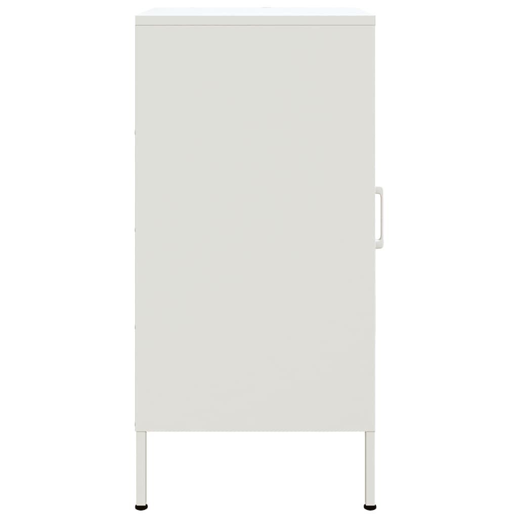Credenze 2 pz Bianche 36x39x79 cm in Acciaio - homemem39